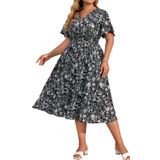 Vestido Hanna Nikole Summer Wedding Guest Plus Size Preto 20w