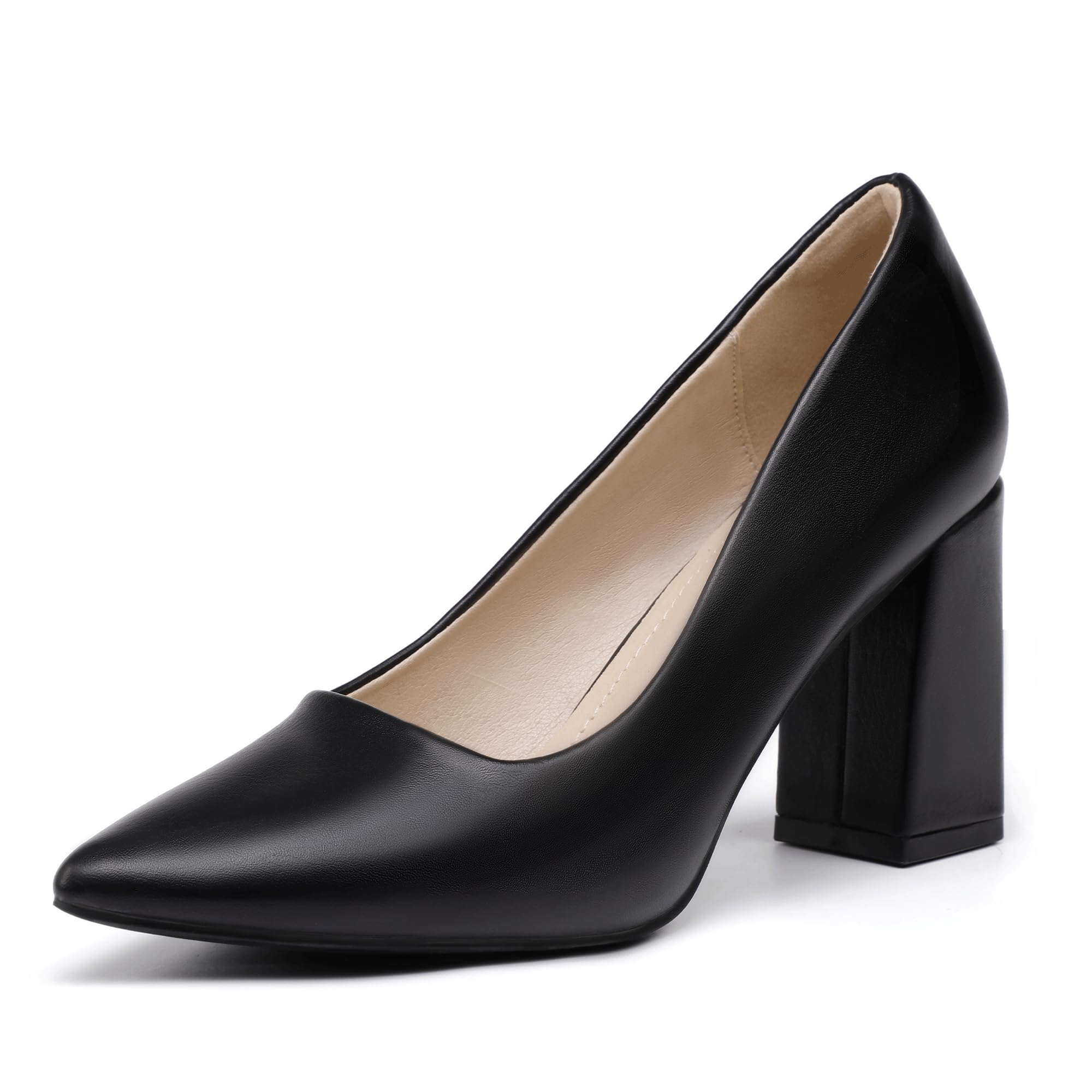 Saltos Idifu In3: Bico Fechado Preto Para Mulheres, Salto Alto De 8 Cm