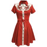 Vestido De Camisa Marsvovo 2025 Western Cowboy Style Feminino 3gg