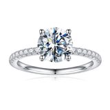 Anel Turandoss 1.5ct Moissanite D Color Vvs1 Em Ouro Branco 18k