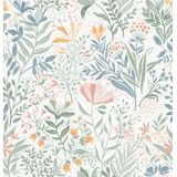 Papel De Parede Fititem Floral Peel And Stick 44 Cm X 15 M De Vinil