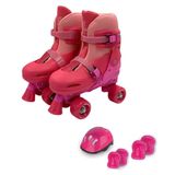Patins 2 Em 1 Rosa 34-37- Fênix Pk2-01