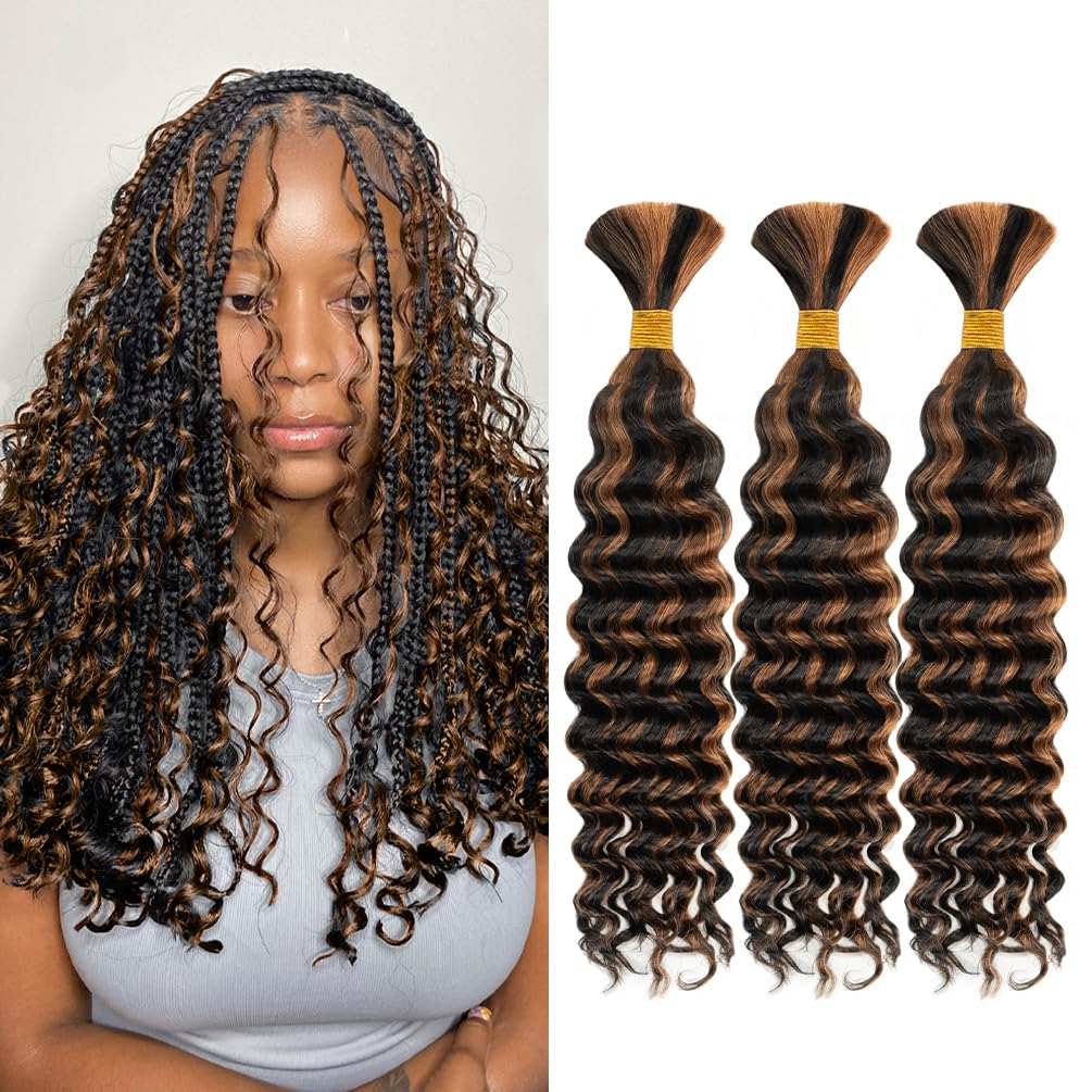 Human Braiding Hair Maxknow Deep Wave 10a Brazilian 16in