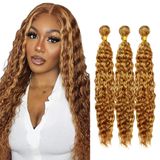 Pacotes De Cabelo Huxowax P27/30 Honey Blonde Deep Wave 8a 3x30cm