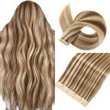Fita Adesiva Em Extensões De Cabelo Ynsnr Chestnut Brown 18 Cm 20 Unidades