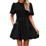 Vestido Feminino Kirundo Com Blusa De Verão Mini 2025 De Algodão Preto