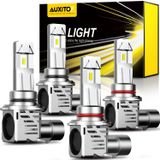 Lâmpadas Auxito 9005 E 9006 60.000 Lm 6500k Brancas Canbus, Pacote Com 4