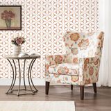 Papel De Parede Heroad Peel And Stick Orange Geometric 17.7m²