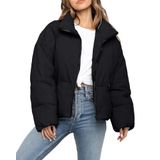 Jaqueta Acolchoada Feminina Polu, De Tamanho Grande, De Inverno, Com Bolsos