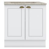Balcao Com Tampo Para Cooktop 2p 80 Cm Americana Branco Calcare Henn