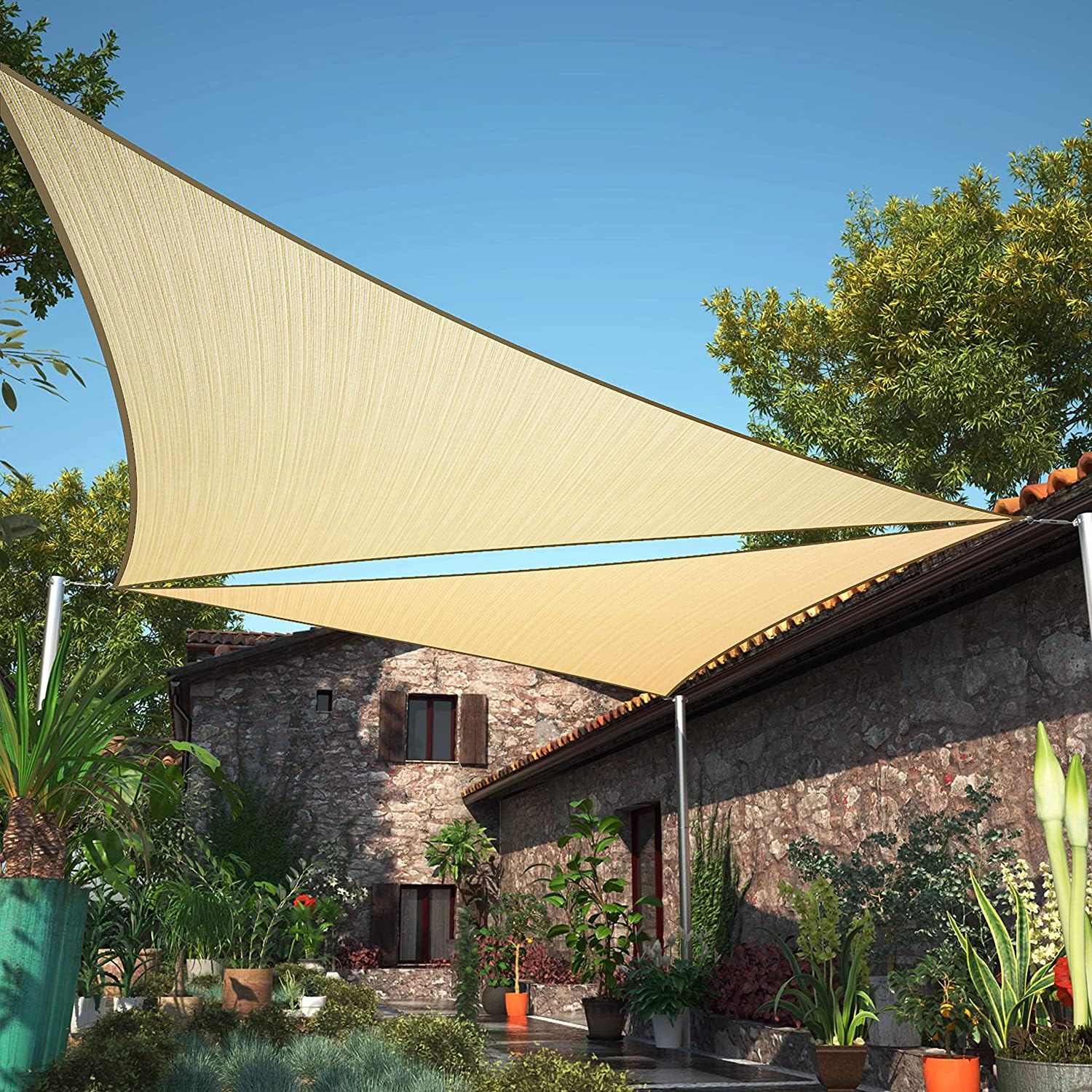 Sun Shade Sail Shademart Smtaprt10 Triângulo Bege 1,5 X 1,5 X 1,5 M