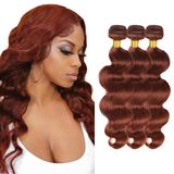 Pacotes De Cabelo Ladrxadr Reddish Brown Body Wave 35-45cm 3x100g