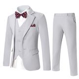 Jaqueta Cinza Suit Disaur, 6 Peças, Colete, 8 A 9 Anos