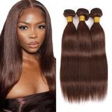 Pacotes De Cabelo Condescension Straight Wave Chocolate Brown 25-35cm