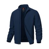 Jaqueta Tbmpoy Lightweight Windbreaker Bomber Para Homens Azul Marinho