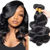 Pacotes De Cabelo Wuvusnm Body Wave Human Hair 16 18 20 Polegadas
