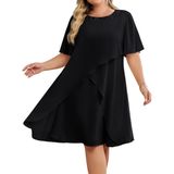 Vestido De Convidado De Casamento Hanna Nikole Plus Size Com Lantejoulas Preto
