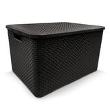 We Drop - Caixa Organizadora Rattan Cesto Com Tampa 7 Litros