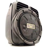 Caixa De Som E Rádio Fm Portátil Bluetooth Leds Preto Usb Sd