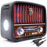 Caixa De Som Bluetooth Usb Sd Rádio Fm Vermelho Rad8393