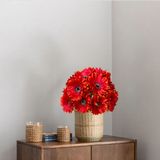 Flor Gérbera Artificial 8 Unidades Para Composição De Arranjos Rústicos E Decoração De Mesas Florais