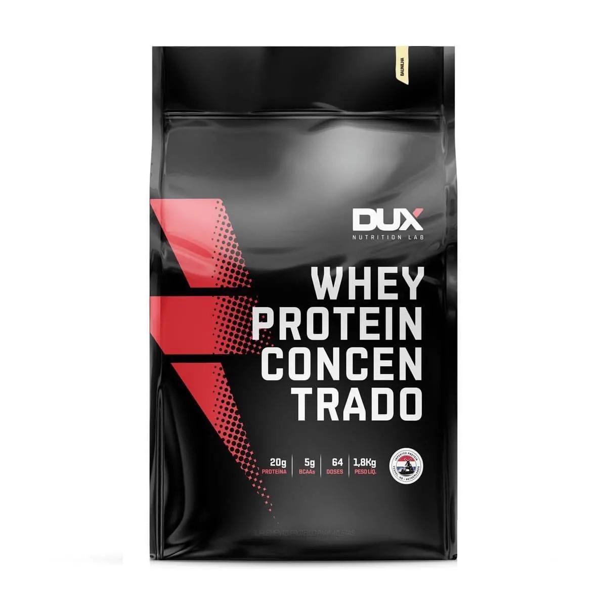 Whey Concentrado 1,8kg Baunilha Creatina Coqueteleira Dux