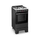 Fogão Esmaltec 4 Bocas Ideal Pop F4isp4120pt Acendimento Manual Preto Bivolt