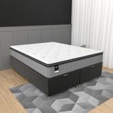 Cama Box Baú King Size 193cm Molas Ensacadas Tower Jws Hf V25 Gazin