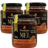 Mel Âmbar Claro 300g - Eleito O Melhor Mel Do Mundo Kit 3