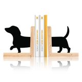 Porta Livros Organizador Em Madeira - Cachorro Salsicha