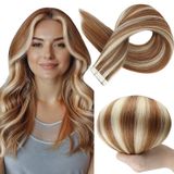 Fita Adesiva Em Extensões De Cabelo Full Shine 330 Copper Brown 30g 12"