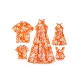 Roupas Havaianas Combinando Patpat Family Orange Flower 6-7y