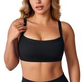 Sutiã Esportivo Unissu Hugcurve Ajustável Acolchoado Para Ioga Preto M