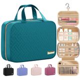 Bolsa De Higiene Pessoal De Viagem Hotor Com Gancho Suspenso, Impermeável, Azul-petróleo