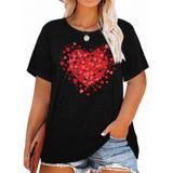 Camiseta Feminina Plus Size Mk Shop Limited Heart Print