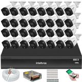 Kit 32 Câmeras De Segurança Full Color Vhd 1220 Intelbras Dvr Inteligente Imhdx 3132 5mp