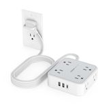 Protetor De Sobretensão Power Strip Tessan 8 Tomadas 3 Portas Usb