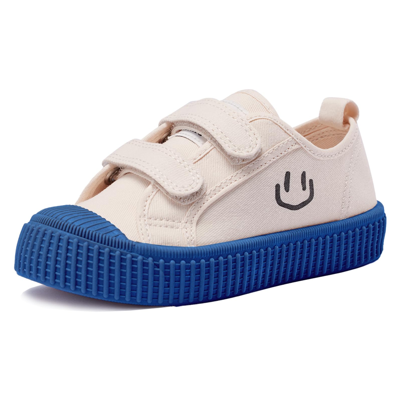 Sapatos Infantis Happy Nocnoc Canvas Dual Hook And Loops Azuis