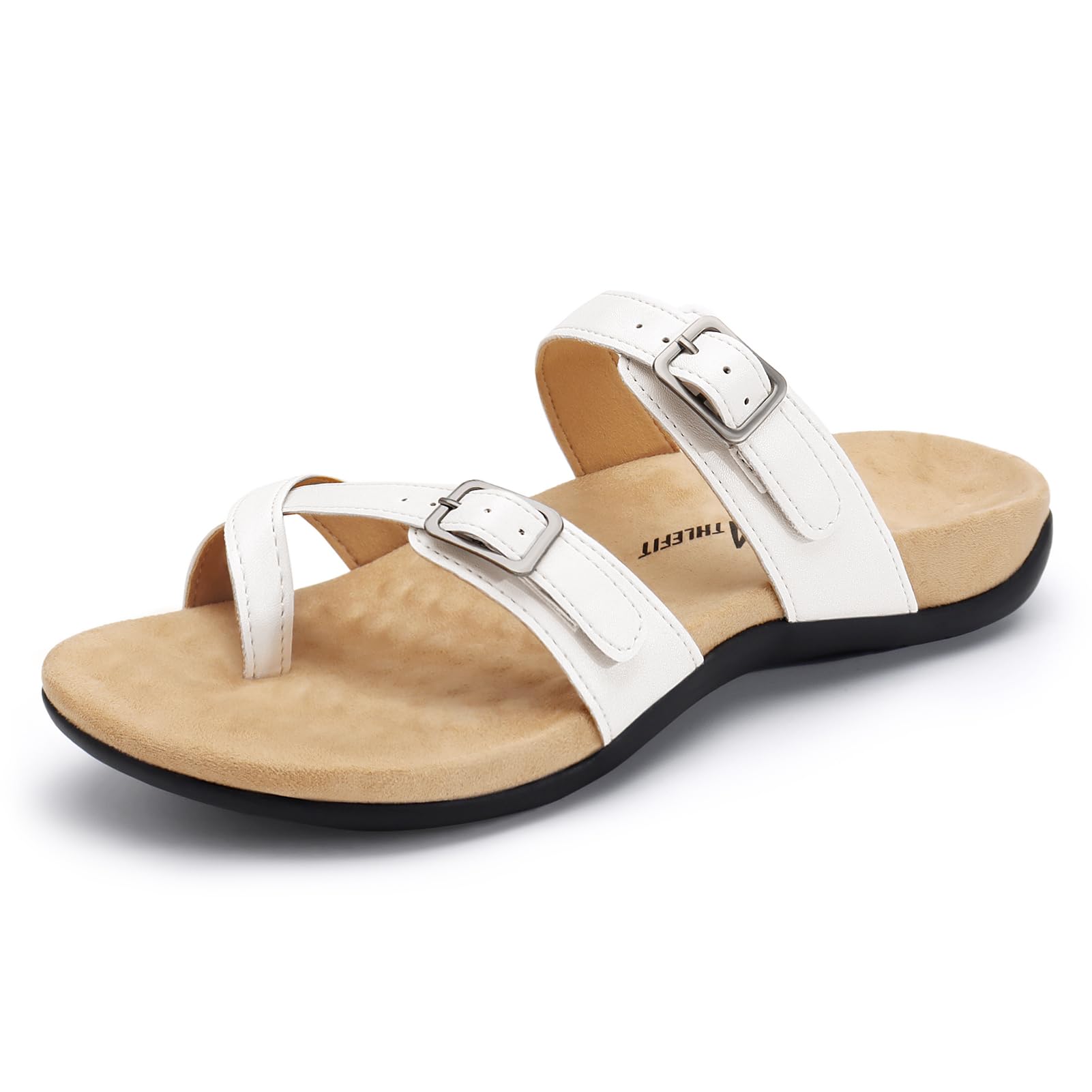 Sandálias Athlefit Orthopaedic Para Mulheres Arch Support Brancas 8.5