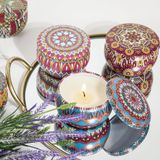 Super Velas Perfumadas Lata Mandala Cera Coco Vintage Várias