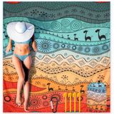 Cobertor De Praia Hihoho Impermeável À Prova De Areia Extra Grande 200x210cm