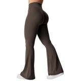 Leggings Flare Yeoreo Kalie Scrunch Para Mulheres Coffee S