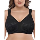 Sutiã Feminino Deyllo Com Cobertura Total Plus Size 40h Black Leopard