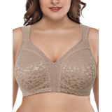 Sutiã Feminino Deyllo Com Cobertura Total Plus Size 40c, Caramelo E Leopardo