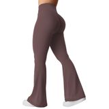 Leggings Flare Yeoreo Kalie Scrunch Para Mulheres Plum
