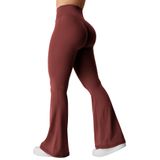 Leggings Flare Yeoreo Kalie Scrunch Para Mulheres Burgundy S