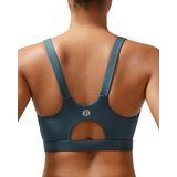 Sutiã Esportivo Running Girl High Support Para Mulheres - Azul Escuro