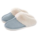 Chinelos Femininos Donpapa, Espuma Viscoelástica, Fofa, Azul, Neblina