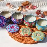 Kit 5 Super Velas Aromatizada Perfumada Aromas Lata