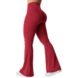 Leggings Flare Yeoreo Kalie Scrunch Leggings Vermelho Vinho Para Mulheres